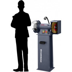 Smerigliatrice industriale multifunzione a disco e spazzola CORMAK BMS250 con base - 
