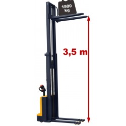 Q12E35 electric mast stacker (capacity 1200 kg, lifting 3500 mm) - 