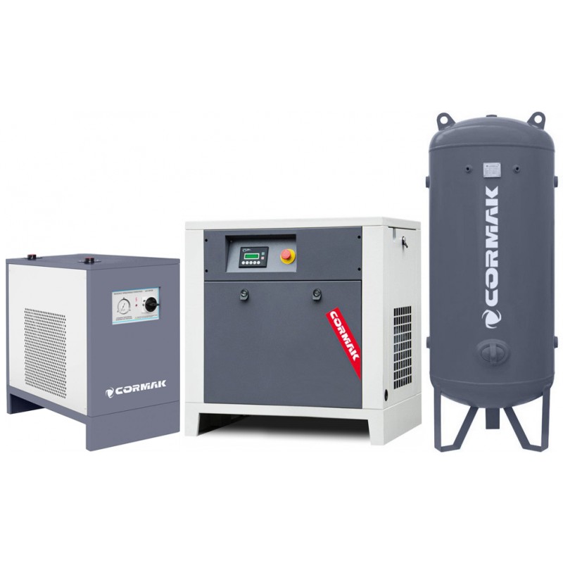 Groupe compresseur LUFT 1000 - 7,5kW - 950 L/min. + déshumidificateur IZBERG N10S + cylindre vertical 1000 L - Groupe compresseur LUFT 1000 - 7,5kW - 950 L/min. + déshumidificateur IZBERG N10S + cylindre vertical 1000 L -