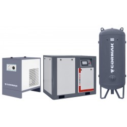 Groupe compresseur THEOR 30 avec inverter - 22kW - 3200 L/min. + déshumidificateur IZBERG N30S + cylindre vertical 1000L - 