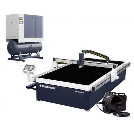 CNC Plasma Cutting Machine PW-1530 WTK + Luft 1000 Compressor + SPARTUS® ProCUT 125CNC Power Source