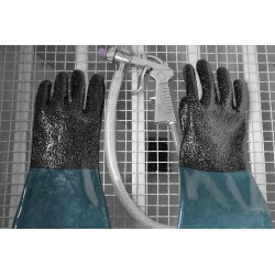 Sabbiatrice a cabina 200L con apertura superiore CORMAK KDP200TOP - 