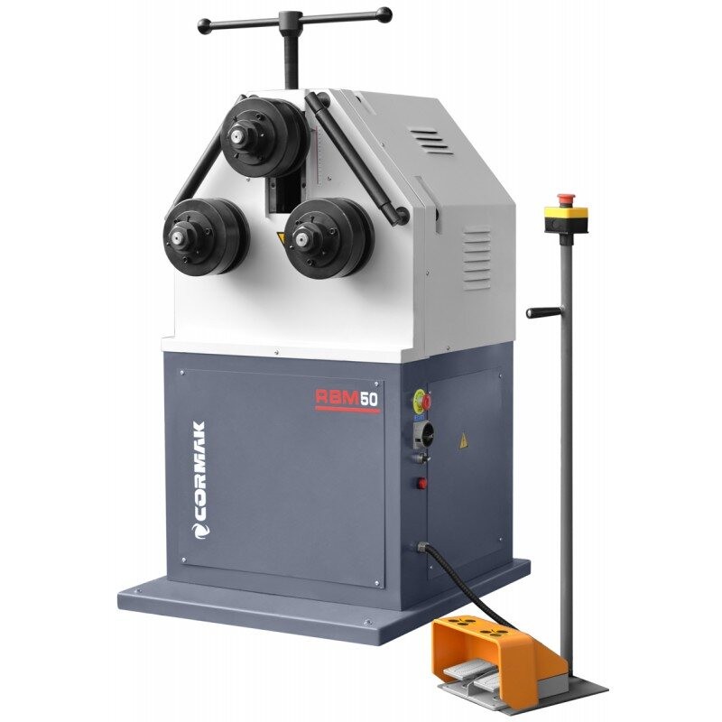Calandra elettrica a tre rulli per tubi e profili CORMAK RBM50 - 
