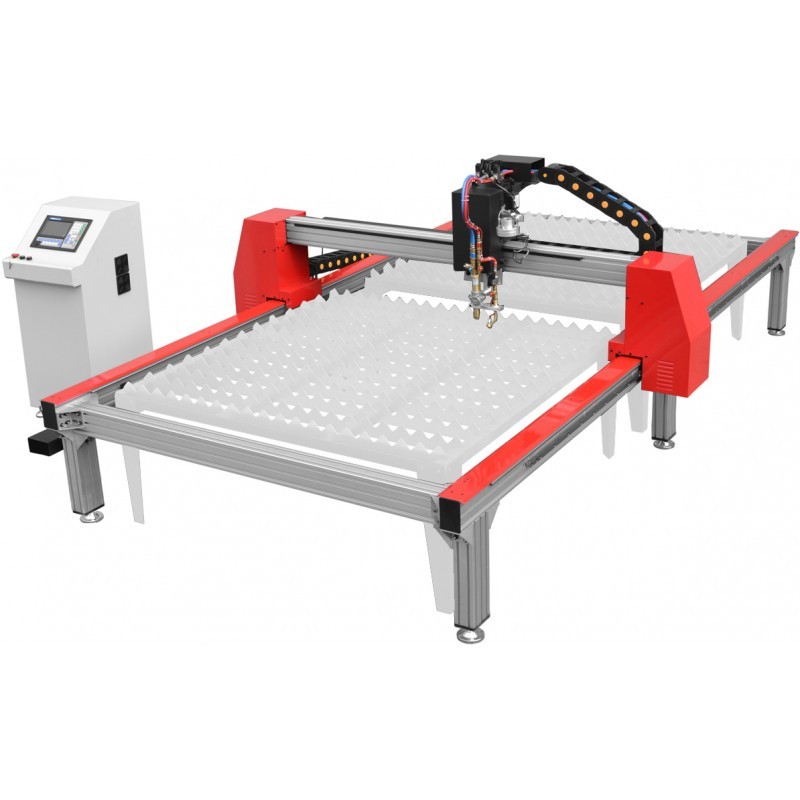 Wypalarka plazmowo-gazowa PW-1530 AST 1500x3000 + kompresor Luft 1000 + źródło SPARTUS ProCUT 125CNC