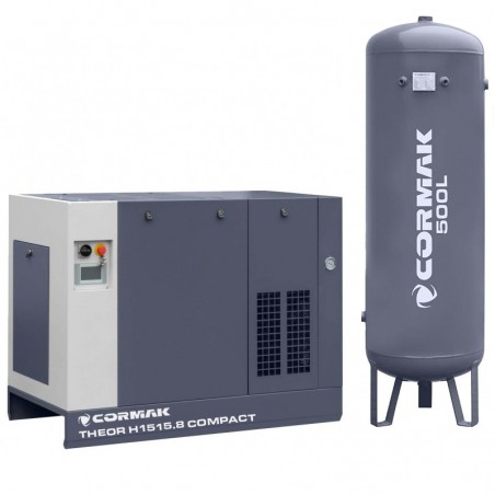 THEOR H1515.8 COMPACT screw compressor + N20S dryer + 20 BAR 500 L pressure tank
