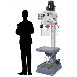 Trapano a colonna con trasmissione a ingranaggi CORMAK ZS-40B con avanzamento automatico + set di portamaschi - 