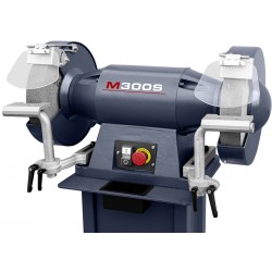 Broyeur industriel double disque CORMAK M300S avec socle et aspiration pour copeaux métalliques, limaille MDC750 400V - 