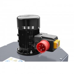 Industrial double-disc grinder CORMAK M300S with base and extraction for metal chips, filings MDC750 400V - 