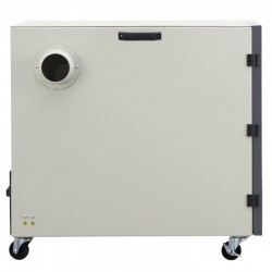 Industrieller Doppelscheibenschleifer CORMAK M300S mit Sockel und Absaugung für Metallspäne und Feilspäne MDC1500 400V - 