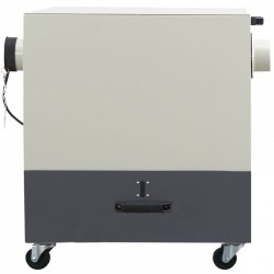Industrieller Doppelscheibenschleifer CORMAK M300S mit Sockel und Absaugung für Metallspäne und Feilspäne MDC1500 400V - 