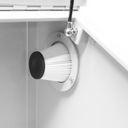 Piaskarka kabinowa 190L- górne otwarcie KDP190C + separator + wąż - 