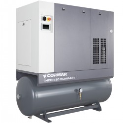 Satz Schraubenkompressor THEOR 20 COMPACT 15kW – 2.000L/min mit Kältetrockner und 500L Druckluftbehälter - 