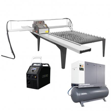 ZZ 1500x3000 Plasma- und Gasschneidmaschine + Luft 1000 Kompressor + SPARTUS ProCUT 125CNC Quelle
