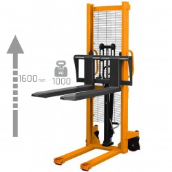 WRHS1016 Mast Pallet Stacker with Adjustable Forks 1000kg 1600mm - 