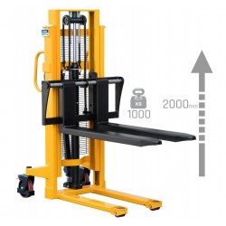 Masztowy wózek paletowy WRHS 1020  (udźwig 1000 kg, podnoszenie 2000 mm) - 