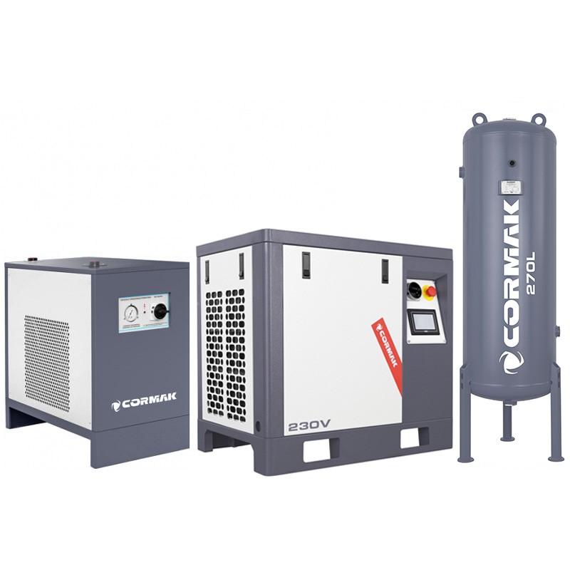 Zestaw Kompresor LUFT 400 - 3,0kW - 380L/min. 230V + Osuszacz N10S + Butla pionowa 270 L - Zestaw Kompresor LUFT 400 - 3,0kW - 380L/min. 230V + Osuszacz N10S + Butla pionowa 270 L -