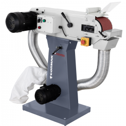 Levigatrice a nastro per metallo CORMAK BS150-200 con aspirazione - 