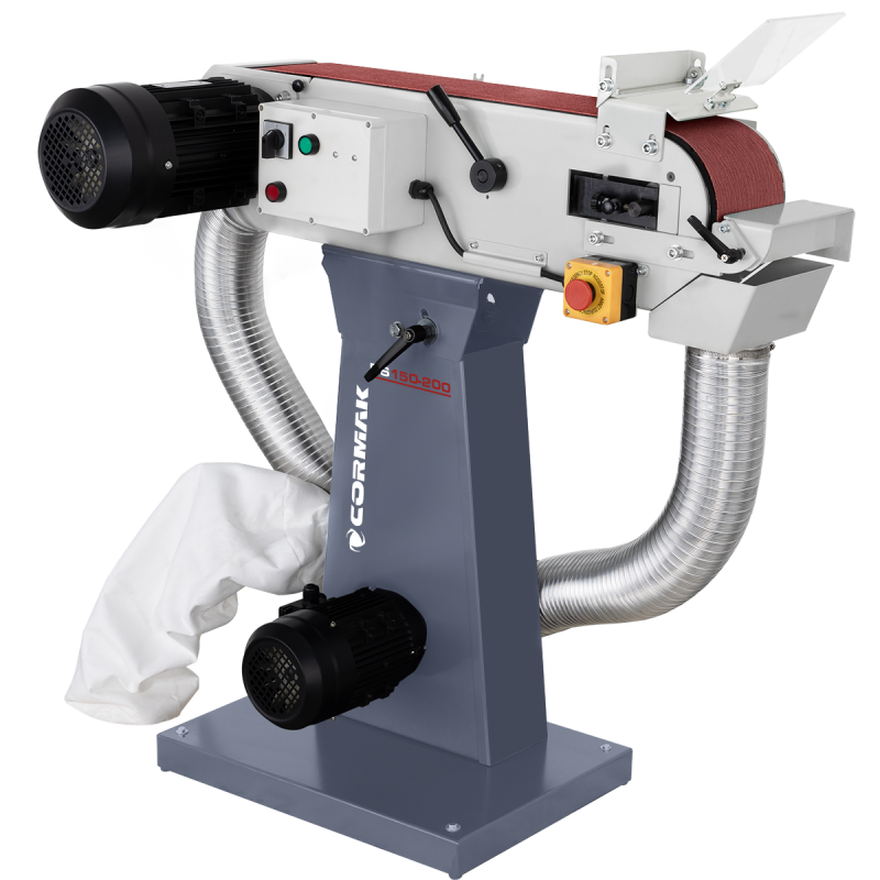 Ponceuse à bande métallique avec aspiration CORMAK BS150-200 - 