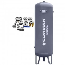 Druckluftbehälter 11bar 200L mit Zubehör für Kompressor - 