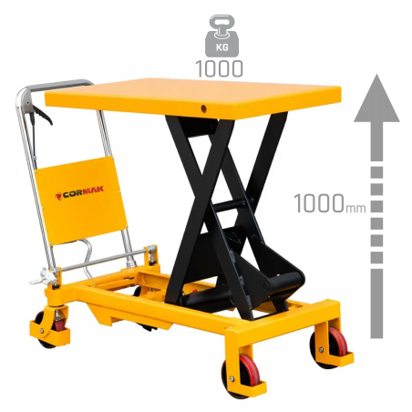 Scherenhubtisch CORMAK TA100 (Tragkraft 1000kg, Hubhöhe 1000mm)