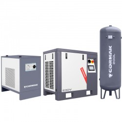 LUFT 400 Kompressor-Set – 3,0 kW – 380 l/min. 230 V + Luftentfeuchter N10S + vertikaler Zylinder 200 l - 