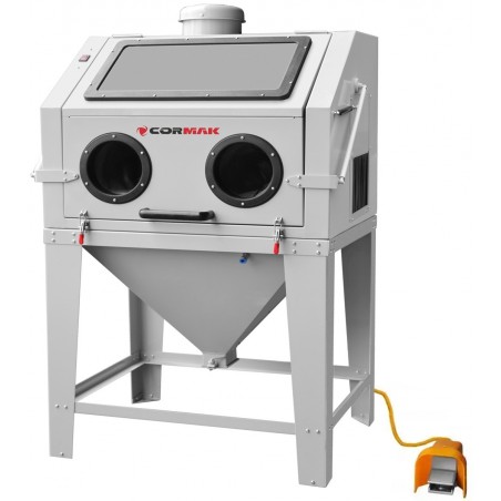 Sandblaster Cabinet 350L Top-Opening for Profiles CORMAK KDP350TOPPLUS + Dust Extractor DC15