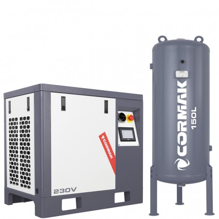 Groupe compresseur LUFT 400 - 3,0kW - 380L/min. 230V + Bouteille verticale 150 L
