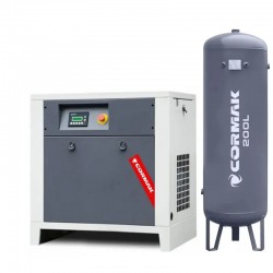 Groupe compresseur LUFT 700 - 5,5kW - 650L/min. + Bouteille verticale 200 L - 