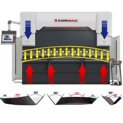 Pressa piegatrice idraulica CORMAK ULTIMATE 130x3200 Cybelec 4+1 assi SERVO - 