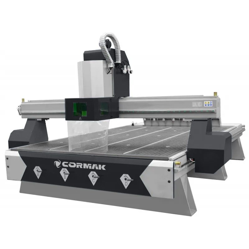 CNC-Fräsmaschine für Holz CORMAK C2040 ATC 4 ACHSEN PREMIUM 2150x4300 mit Hybridtisch - 