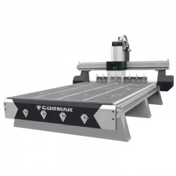 CNC-Fräsmaschine für Holz CORMAK C2040 ATC 4 ACHSEN PREMIUM 2150x4300 mit Hybridtisch - 