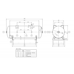 Réservoirs d'air sous pression 11 bar 270 L - 