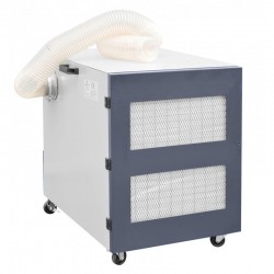 Smerigliatrice professionale a doppia ruota con spazzole CORMAK BMS2080 con basamento e aspiratore trucioli metallo MDC1500 400V - 