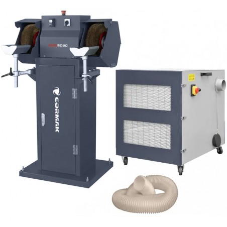 Professional double-disc brush grinder BMS2080 with a base