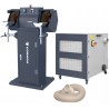Smerigliatrice professionale a doppia ruota con spazzole CORMAK BMS2080 con basamento e aspiratore trucioli metallo MDC1500 400V