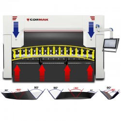 Pressa piegatrice idraulica CORMAK CNC ULTIMATE 4+1 250x6000 DA-53TX - 