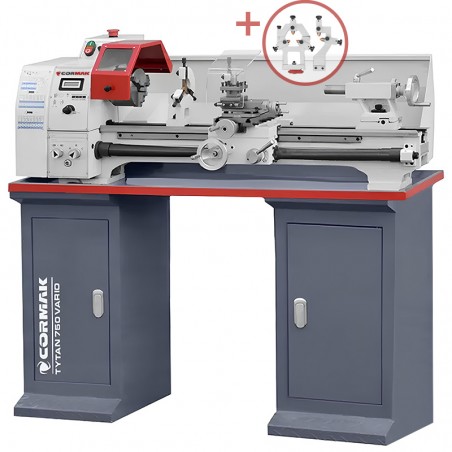 Conventional Universal Lathe CORMAK TYTAN 250x750 VARIO 230V