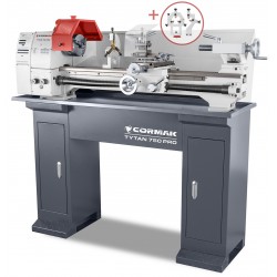 Tornio universale convenzionale CORMAK TYTAN 250x750 PRO 400V con base - 