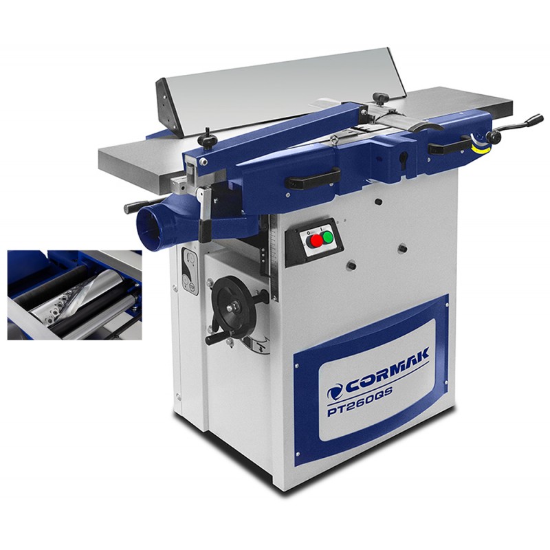 Pialla combinata a filo e spessore CORMAK PT260QS con albero a spirale - 