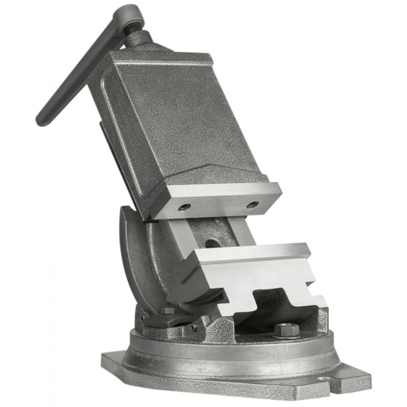 Tilting and Swivel Machine Vice CORMAK QHK125 - Two angle swivel machine vice 125 mm