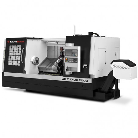 CNC Lathe CORMAK CK7170X2000 LT12 Driven Tools BMT45 12-Position Tool Turret SIEMENS SINUMERIK 808D