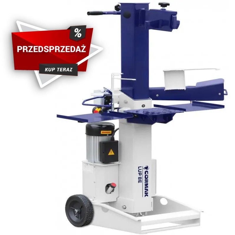 Łuparka do drewna 8 ton LUP8E + klin krzyżowy - Promocja! - Łuparka do drewna 8 ton LUP8E + klin krzyżowy - Promocja! -