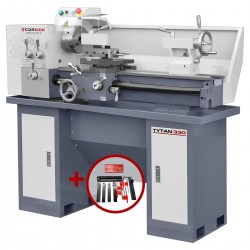 Conventional Universal Metal Lathe CORMAK 330x700 with Stand and Cutting Tools - 