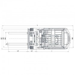 Electric masted forklift WS20E45 (capacity 2000 kg, lifting 4500 mm) - 
