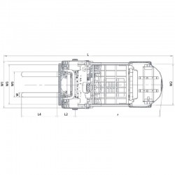Wózek widłowy masztowy LPG DUPLEX WS35L30 (udźwig 3500 kg, podnoszenie 3000 mm) - 