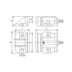 F160 2-piece Divided Machine Vice - 2 piece machine vice F160