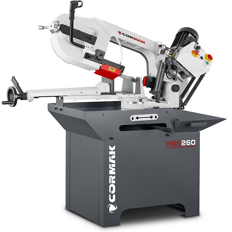 Scie à ruban pour métaux CORMAK HBS260 + 2 scies M42 + 5L Emulgol + ZW580 -  Scie à ruban pour métaux CORMAK HBS260 + 2 scies M42 + 5L Emulgol + ZW580 -