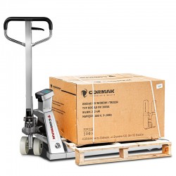 Transpallet in acciaio inox con bilancia elettronica CORMAK SP2000-304 2000kg (sollevamento e trazione elettrici) - 