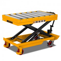 Wózek nożycowy platformowy z rolkami TA50R (udźwig 500kg, podnoszenie 1000mm) - 