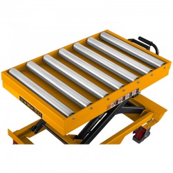 Scherenhubtisch CORMAK TA50R mit Rollentisch (Tragkraft 500kg, Hubhöhe 1000mm) - 